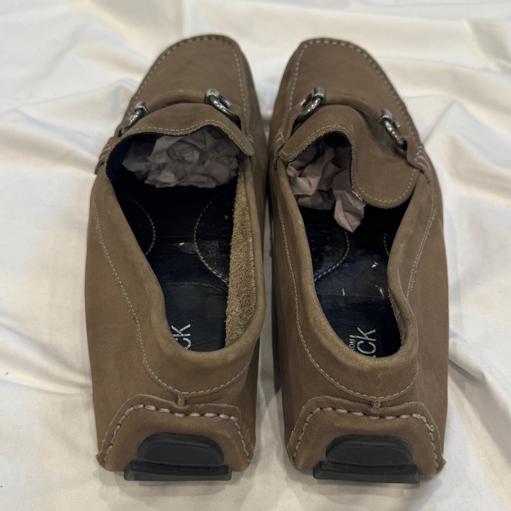 Nordstrom Men's Gray Suede Slip-On Loafers, Size 10.5, Made in Brazil - Picture 3 of 4